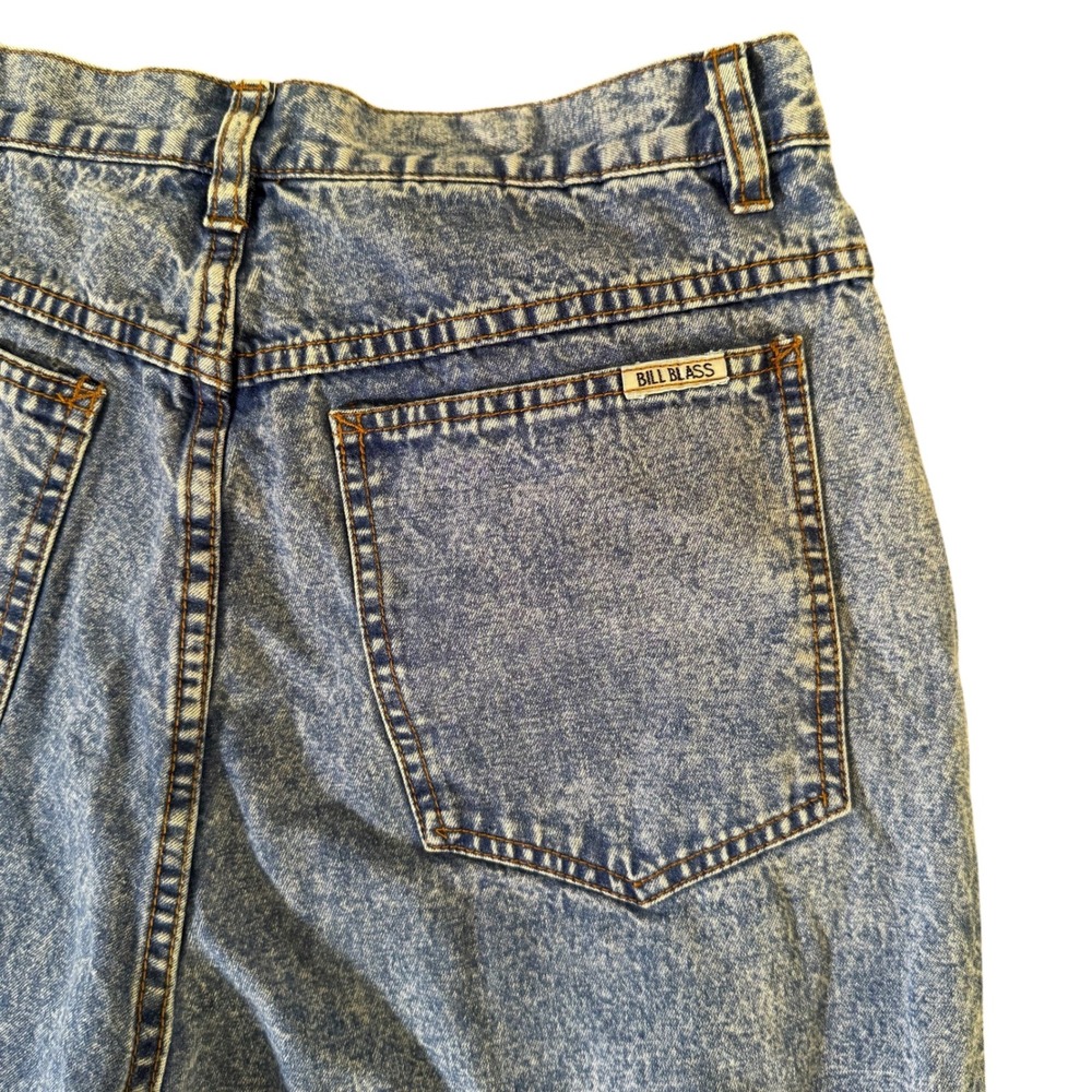 VTG Bill Blass 12 (28x30) Blue Acid‎ Wash High Waisted Denim Women's Mom Jeans - Picture 6 of 10